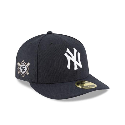 Blue New York Yankees Hat - New Era MLB Jackie Robinson Day Low Profile 59FIFTY Fitted Caps USA4057326